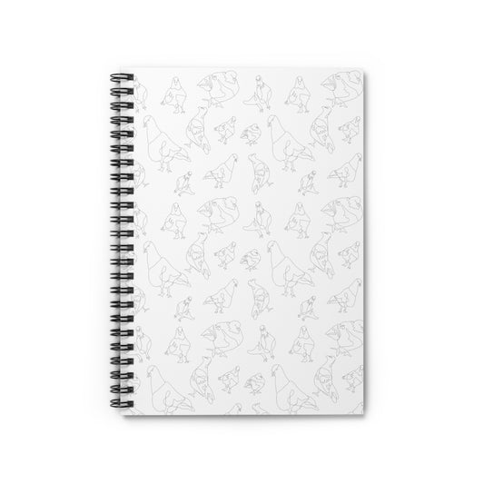 Pigeon Spiral Notebook - Ruled Line