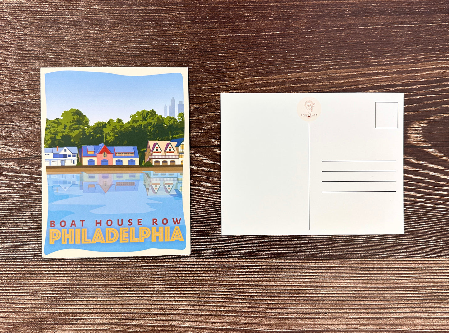 Philly postcard - Boathouse Row Postcard