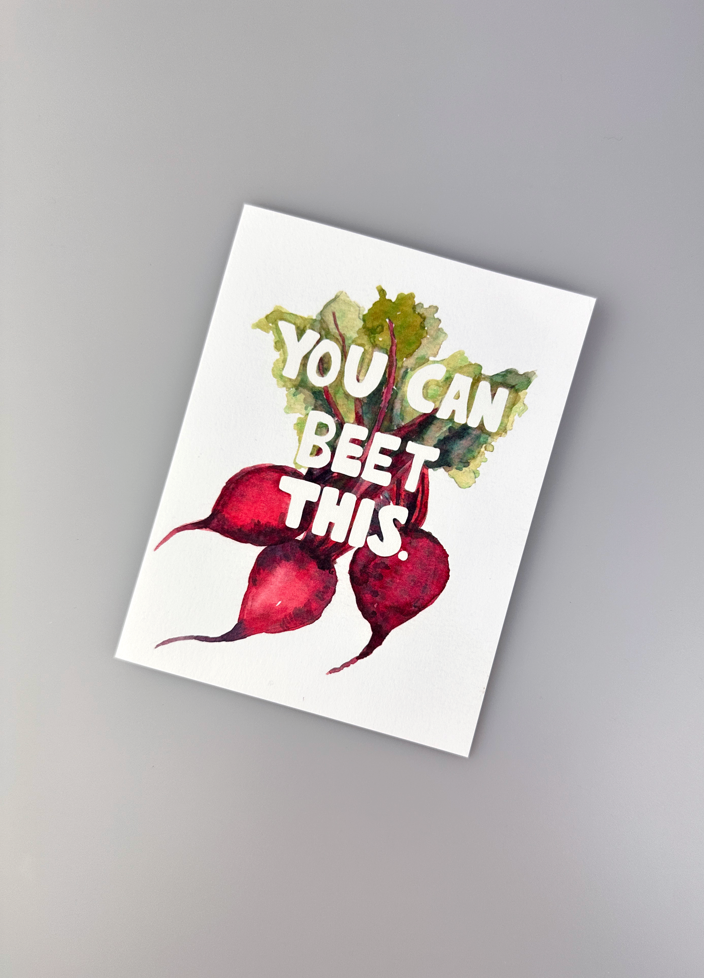 You Can Beet This Encouragement Greeting Card with Envelope - Sympathy Card