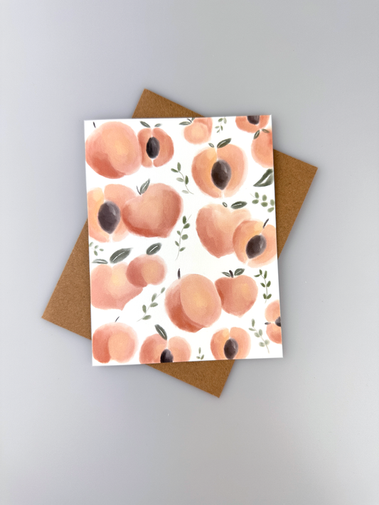 Peach Notecard with Envelope - 5 pk Notecard - Bridal Shower Invitations - Baby Shower Invites - eco-friendly cards