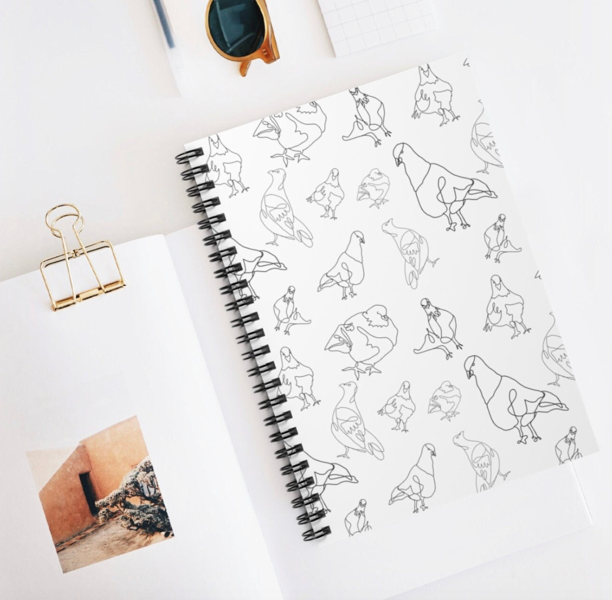 Pigeon Spiral Notebook - Ruled Line