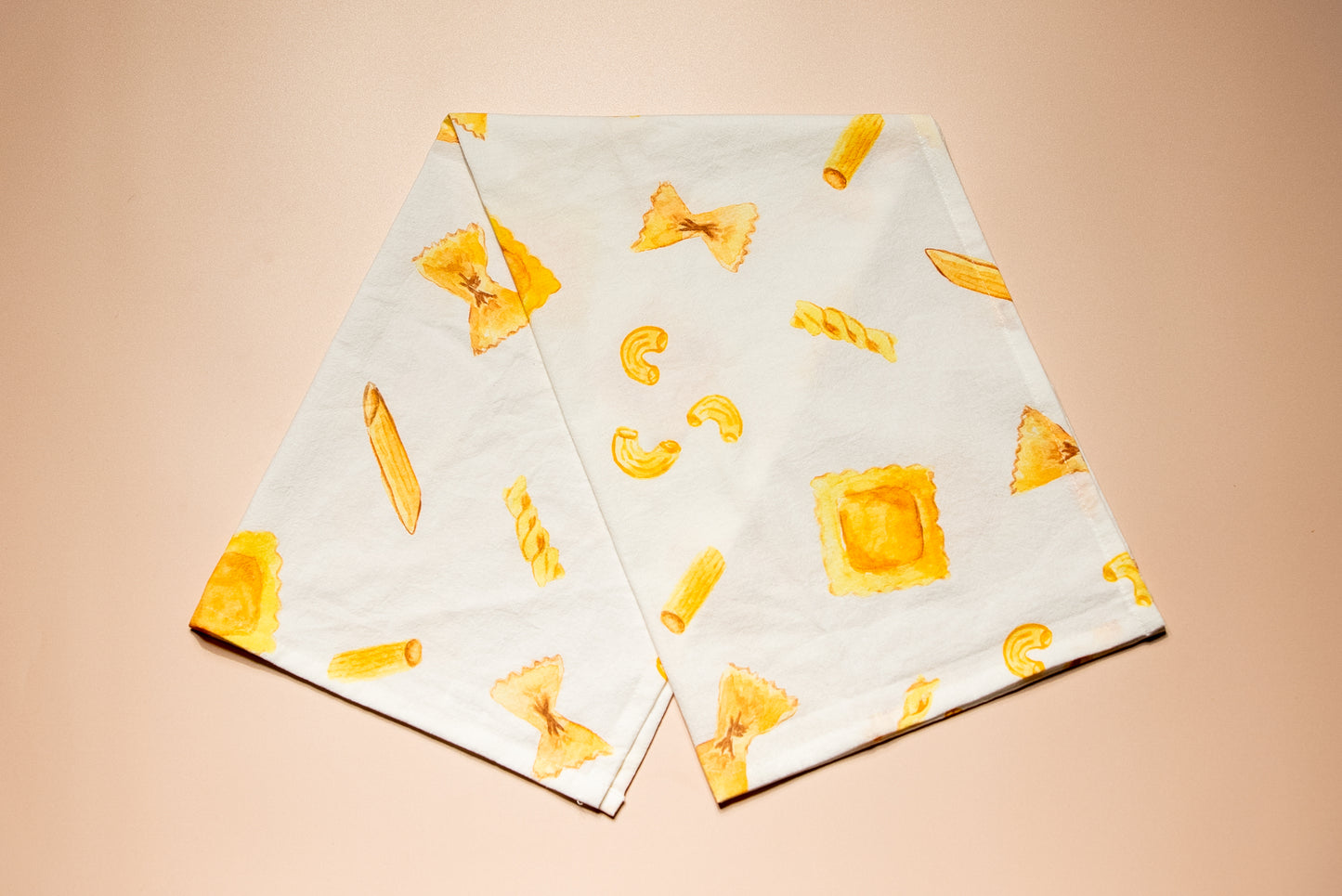 Pasta Watercolor Tea Towel - 100% Cotton Flour Sack Kitchen Towel