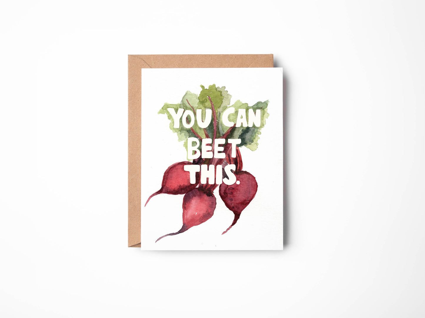 You Can Beet This Encouragement Greeting Card with Envelope - Sympathy Card