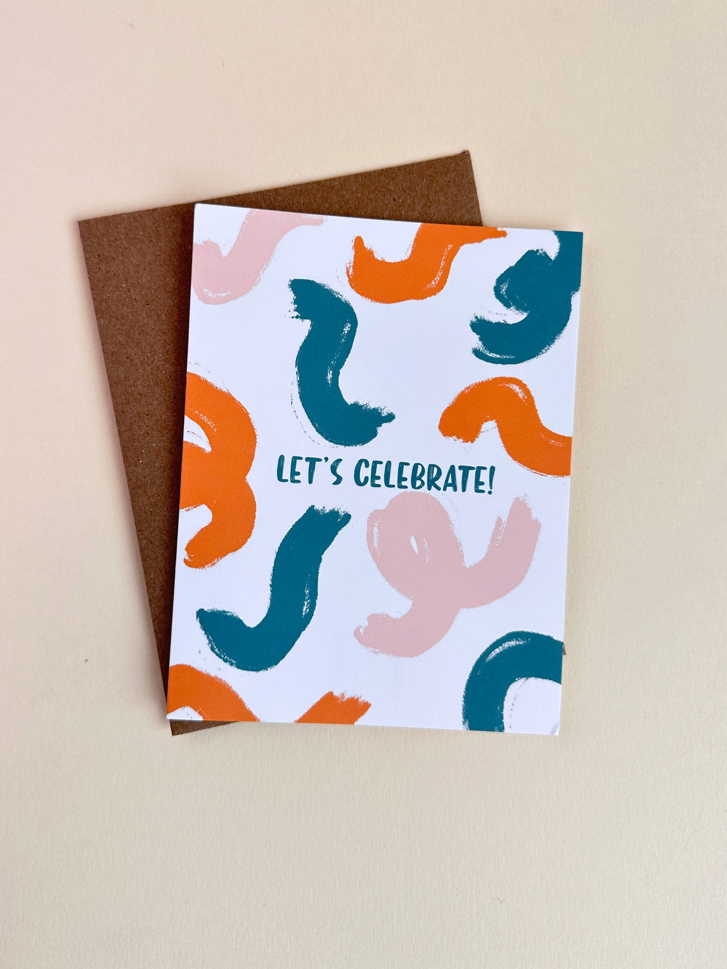 Let's Celebrate - Happy Birthday - Birthday Card With Envelope