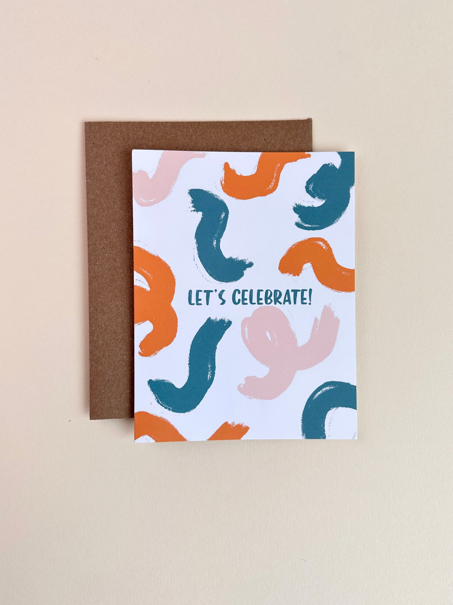 Let's Celebrate - Happy Birthday - Birthday Card With Envelope