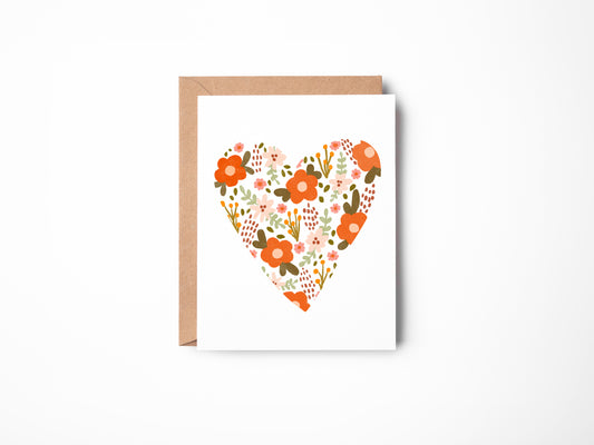 Modern Floral Valentine’s Day card
