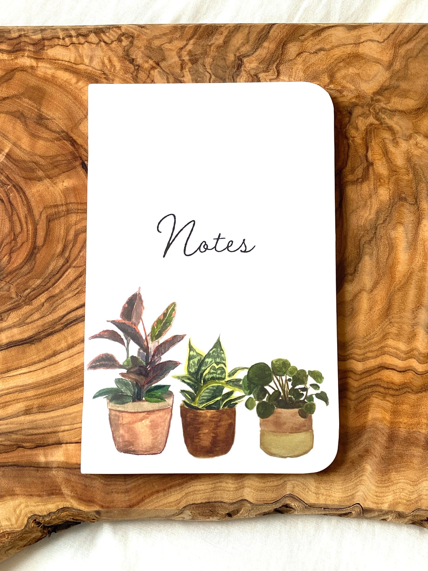 Plant Watercolor Pocket Notebook - Waterproof Cover - Dotted Pages
