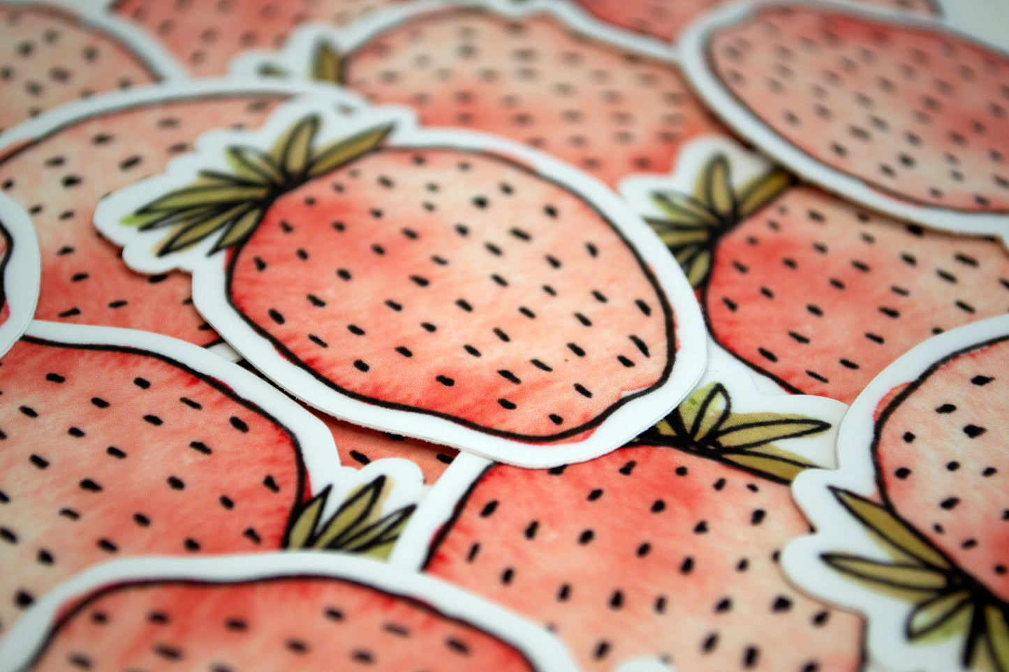 Strawberry Vinyl Sticker - 2" Vinyl Decal - Waterproof Weatherproof Sticker - Laptop Sticker - Water Bottle Sticker