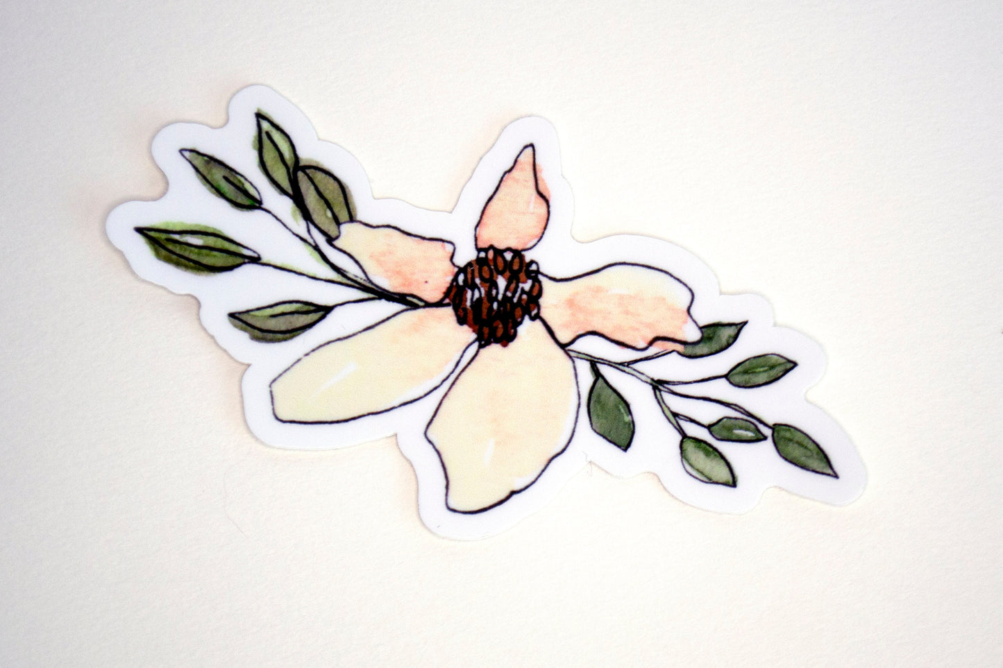 Watercolor Flower Sticker Set - Set of 3 Stickers - Vinyl Stickers - Waterproof Decals