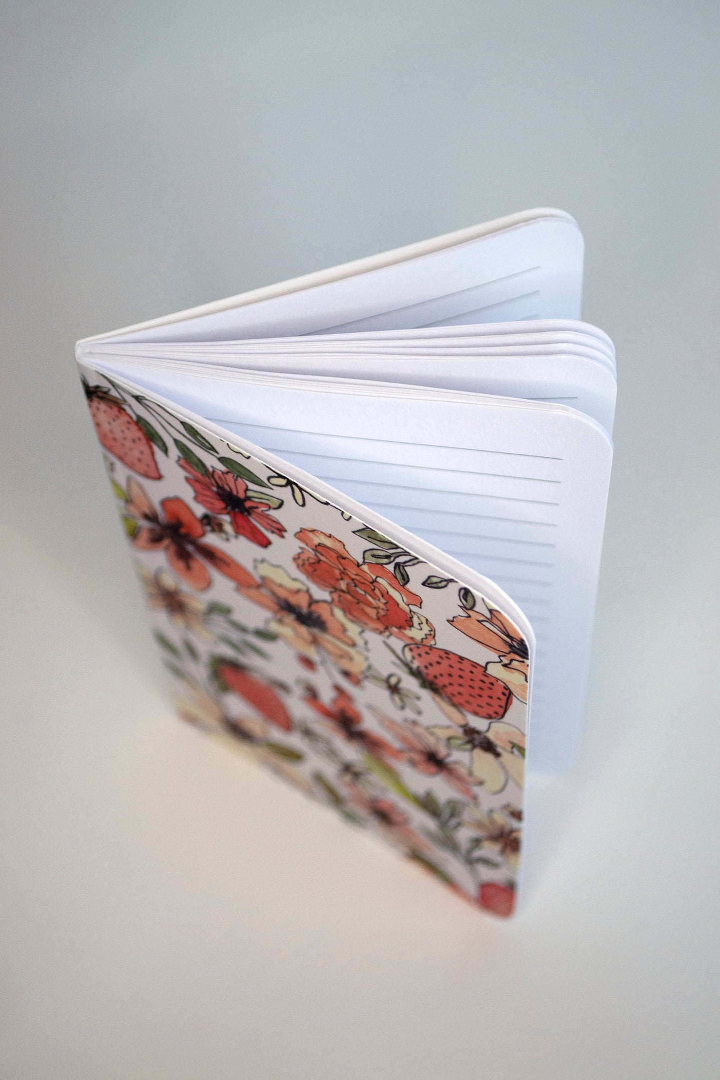 Floral Watercolor Pocket Notebook - Lined Pages - Blank Journal - Birthday Gift - Botanical Notebook