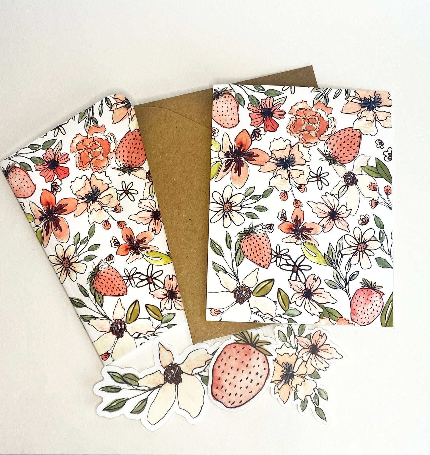 Watercolor Flower Sticker Set - Set of 3 Stickers - Vinyl Stickers - Waterproof Decals
