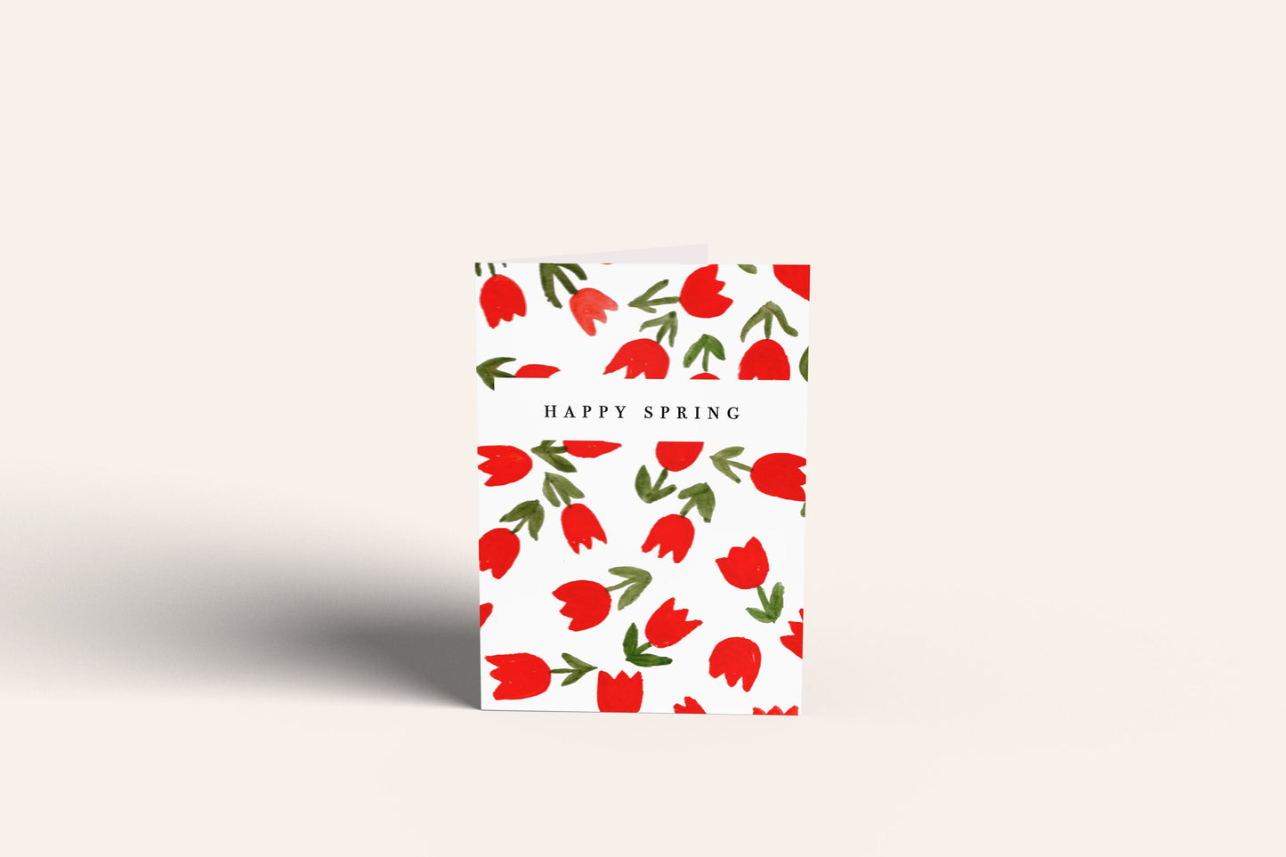 Tulip Greeting Card - Spring Greeting Cards - Handmade Easter Cards - Card with Envelope - Kraft Envelope - Eco-Friendly Card - Happy Spring