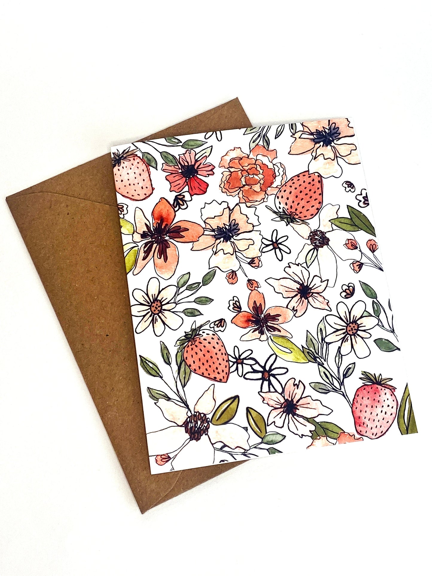 Everyday Fruit Notecard set - 8 pk Folded Notecard - Eco-Friendly Cards