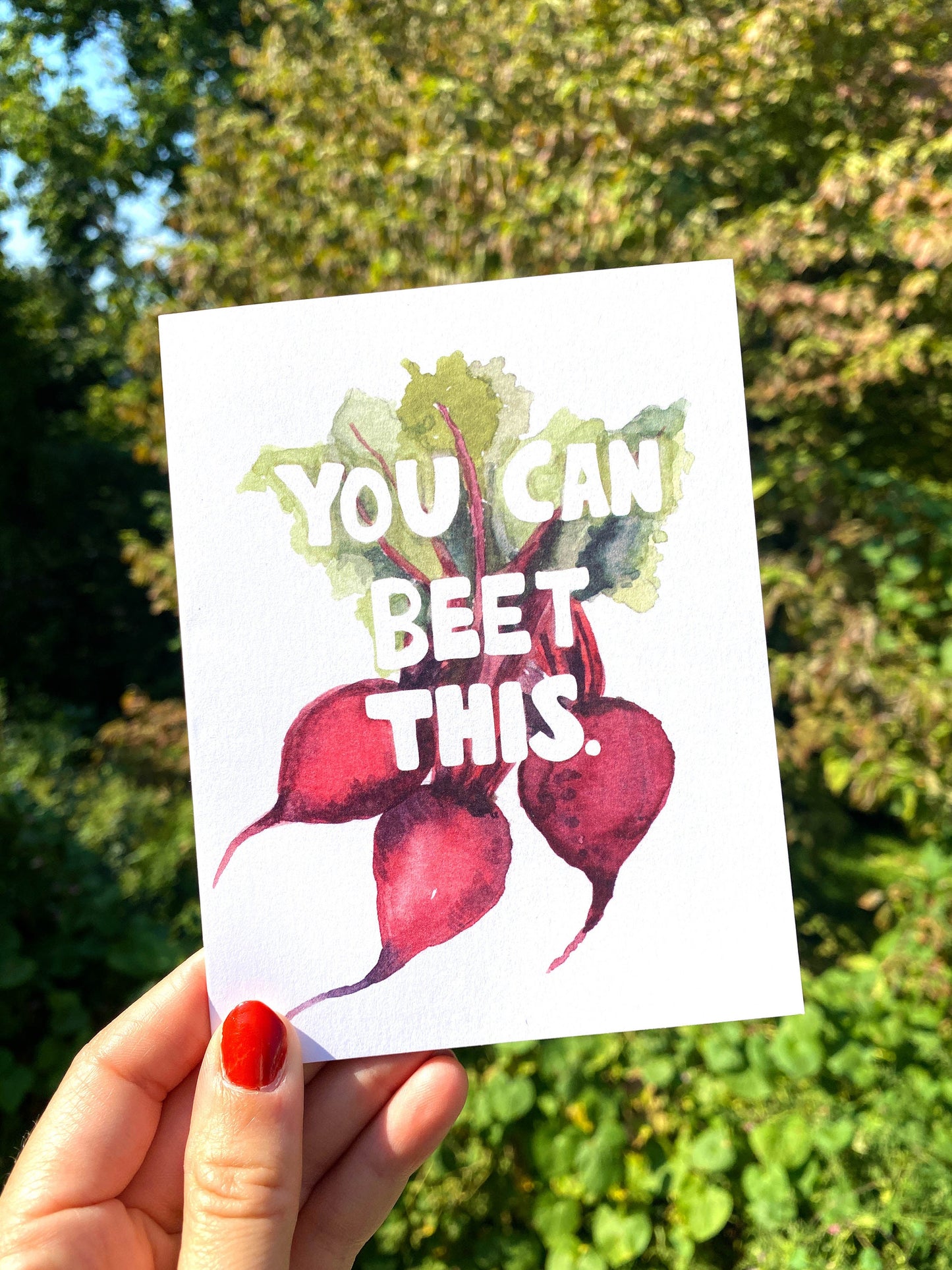 You Can Beet This Encouragement Greeting Card with Envelope - Sympathy Card