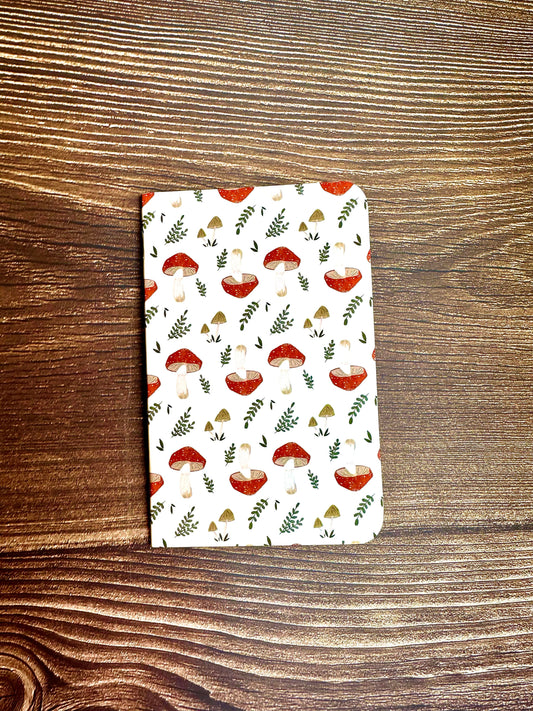 Mushroom pocket notebook - Small journal - Cottage core notebook - Mini notebook