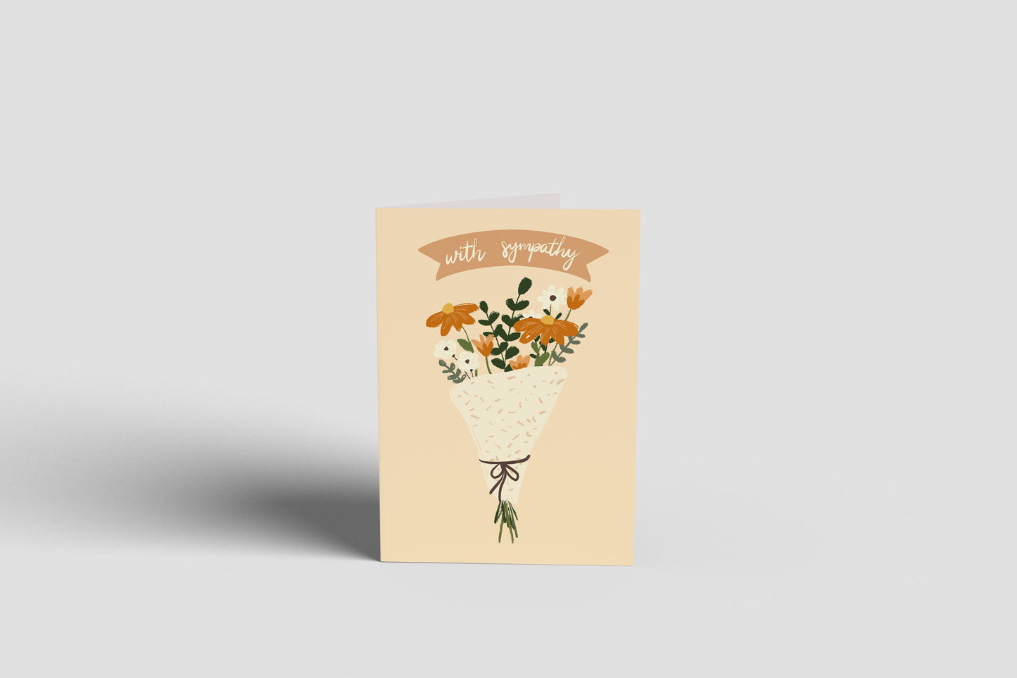 Sympathy Bouquet - Encouragement Greeting Card with Envelope - Sympathy Card