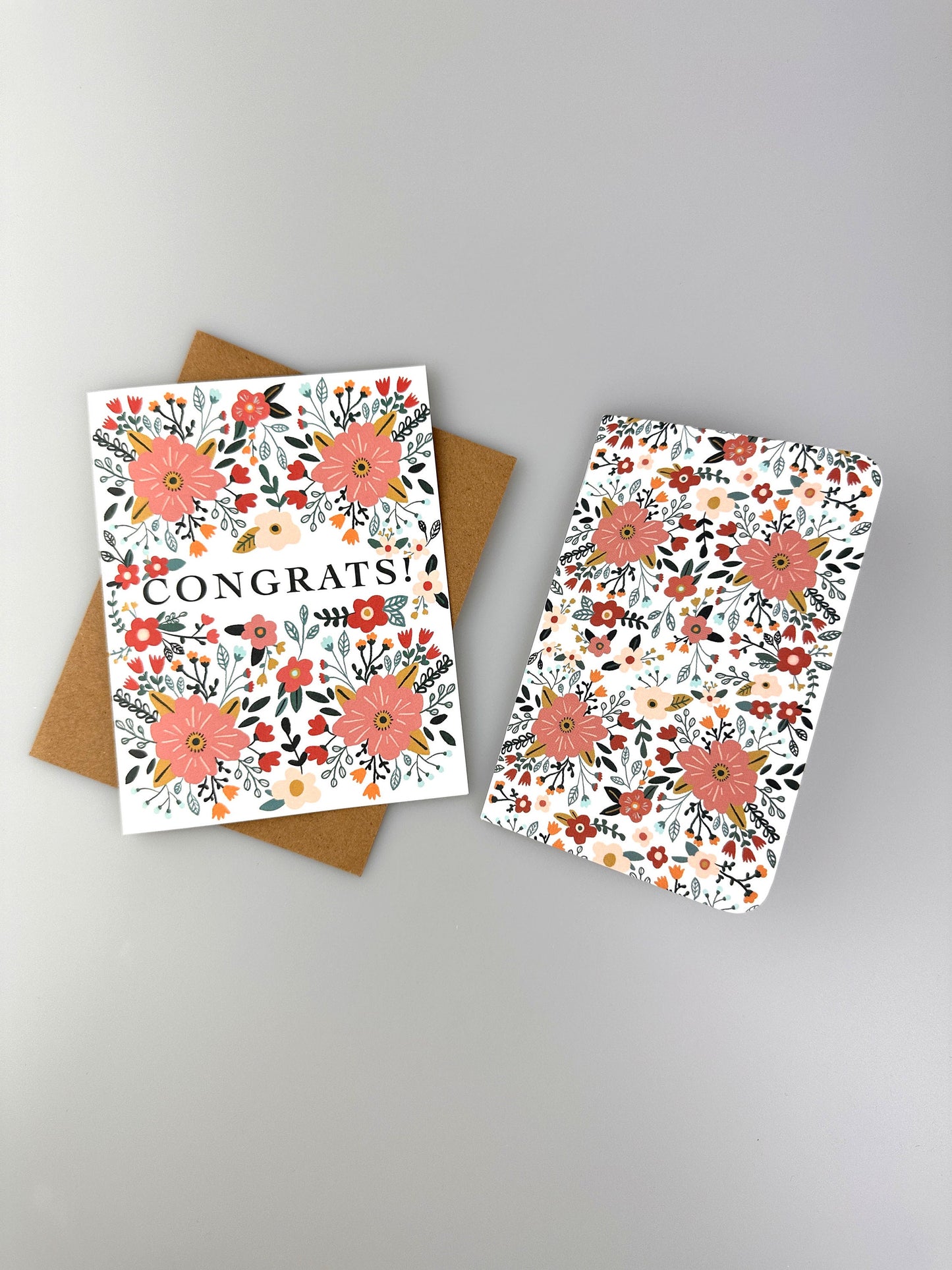 Floral Congratulations Card - Engagement Card - New Home Card - Baby Shower Card