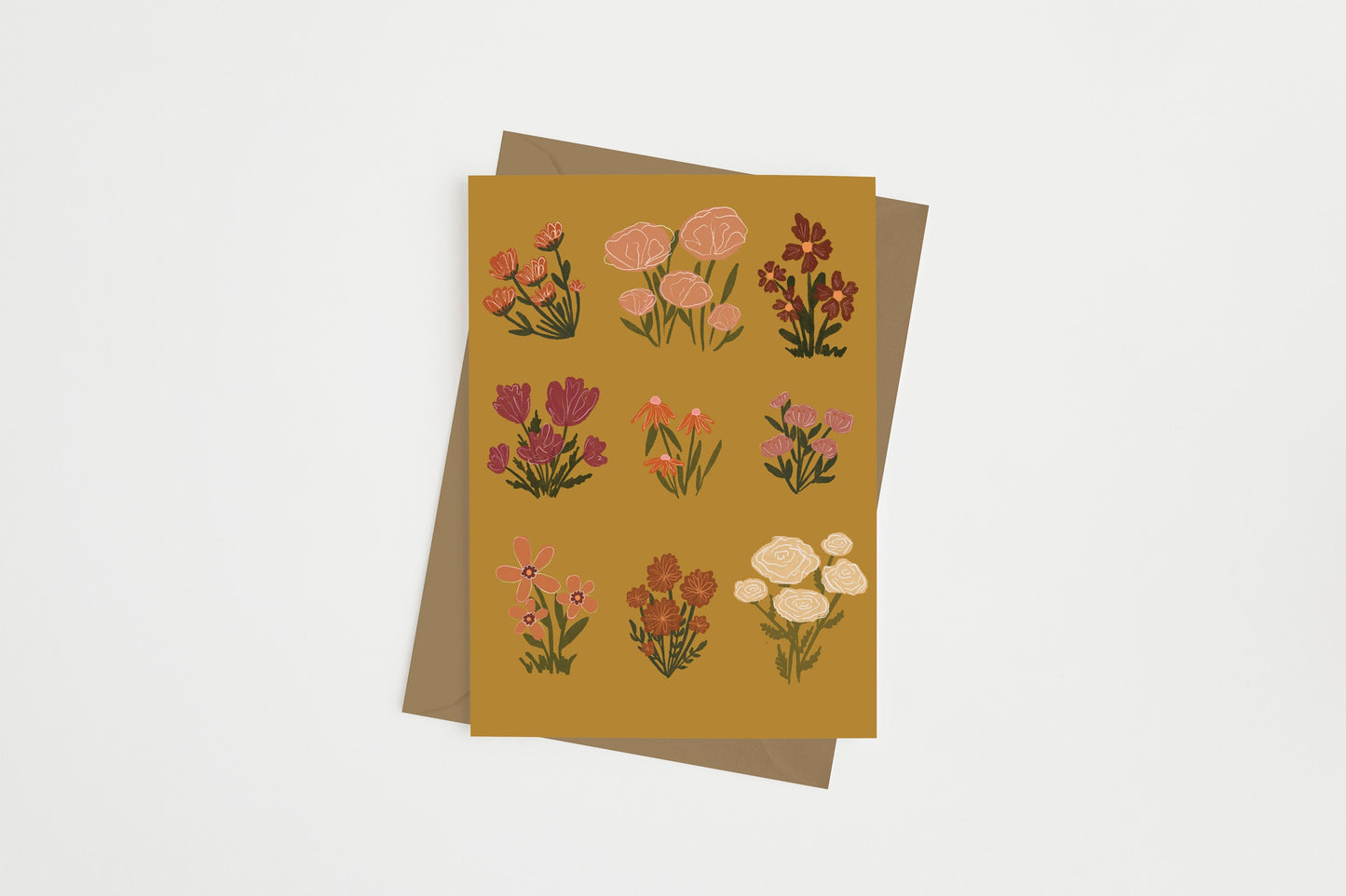 Fall Florals Greeting Card - Blank Notecard - Botanical Greeting Card