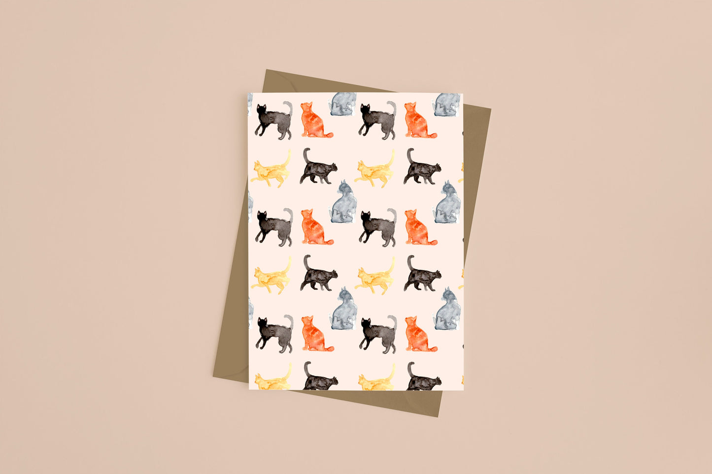 Cat Greeting Card - Blank Notecard