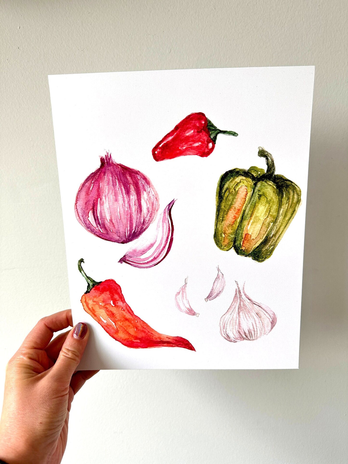 Kitchen Art Print - Veggie Print - watercolor art print - housewarming gift