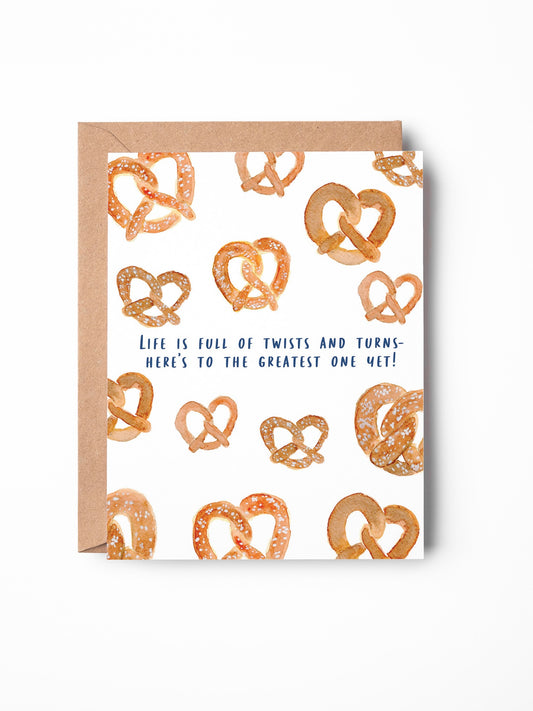 Pretzel Congratulations Card - Engagement Card - New Home Card - Baby Shower Card