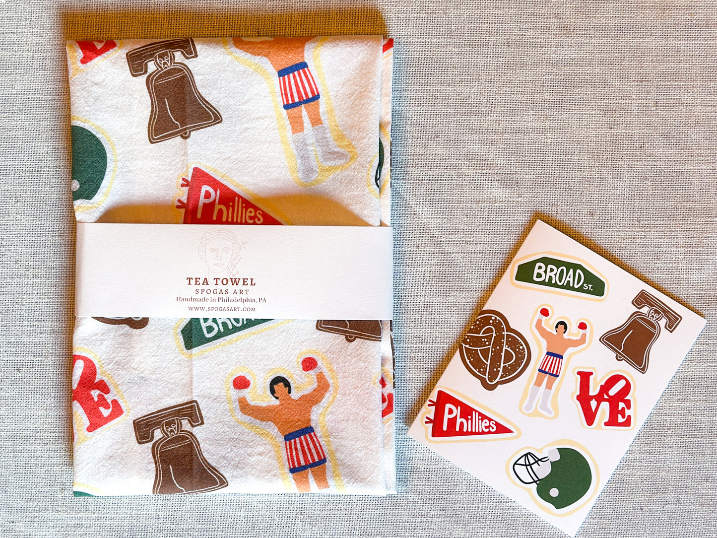 Philly Christmas Cookie Tea Towel