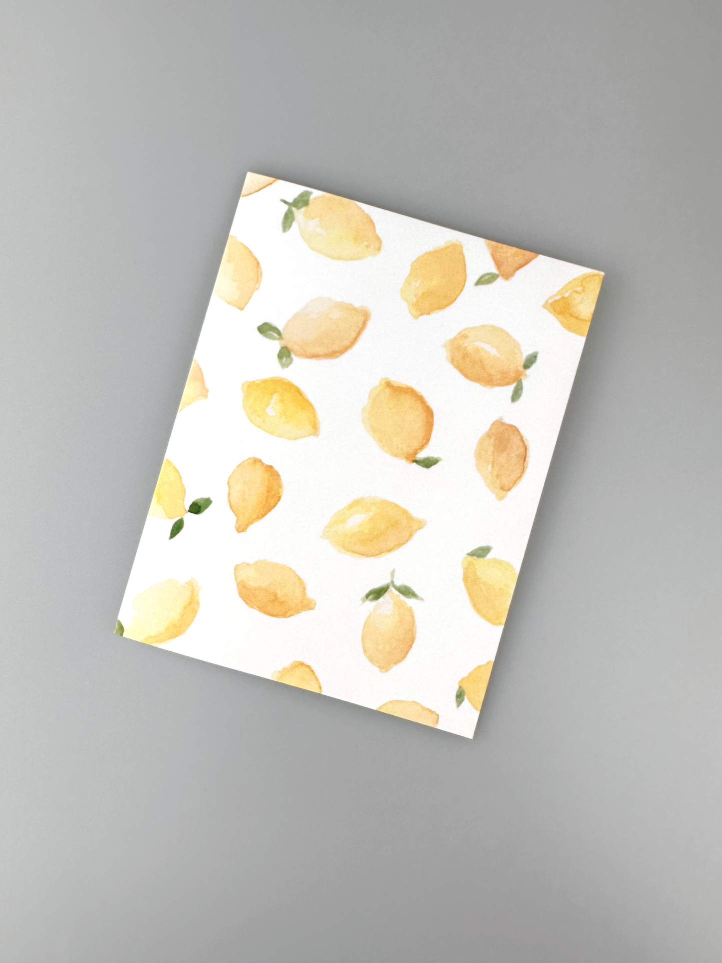 Lemon Notecard with Envelope - 5 pk Notecard - Bridal Shower Invitations - Baby Shower Invites - eco-friendly cards