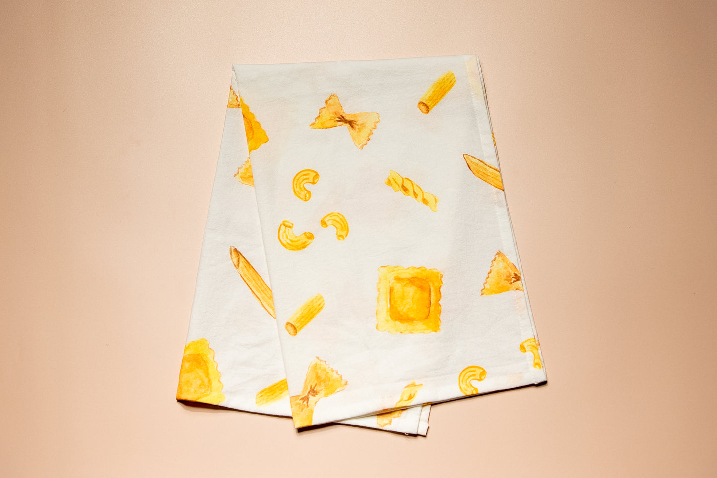 Pasta Watercolor Tea Towel - 100% Cotton Flour Sack Kitchen Towel