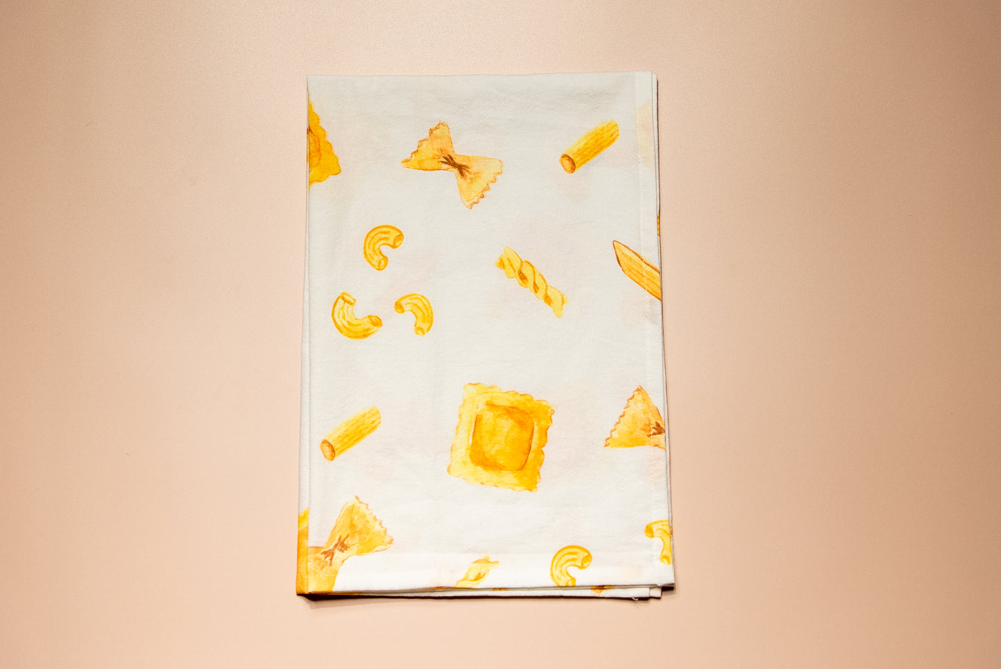 Pasta Watercolor Tea Towel - 100% Cotton Flour Sack Kitchen Towel