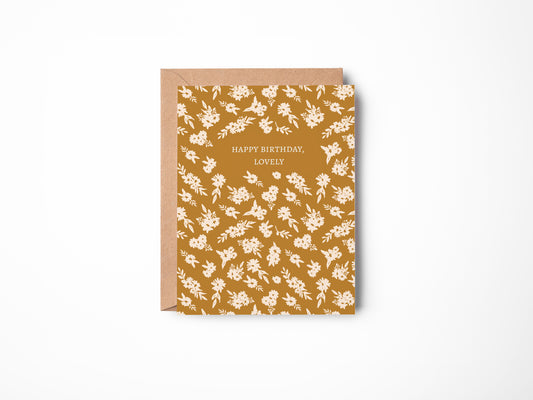 Happy Birthday, Lovely - Floral Birthday Card