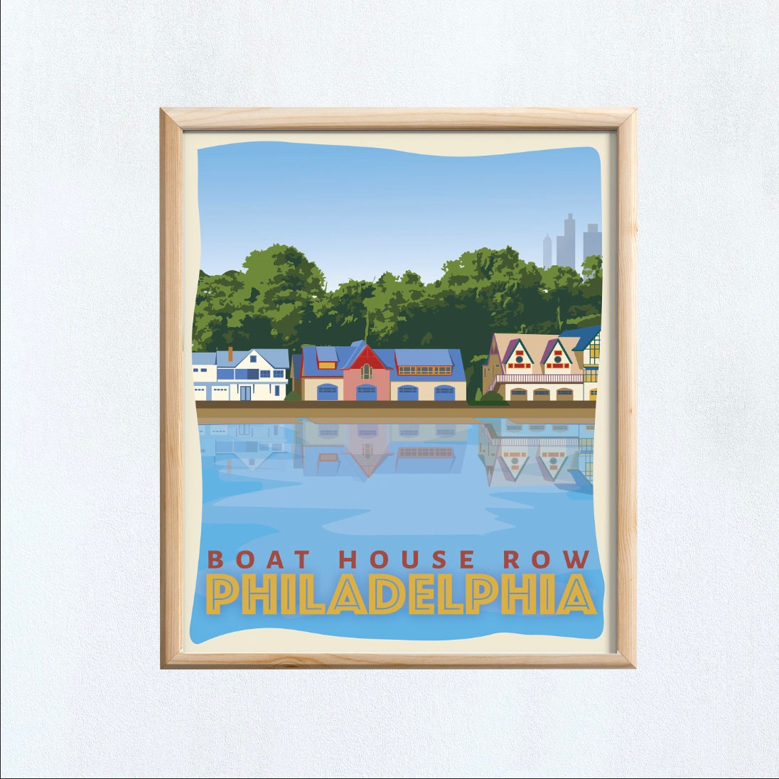 Philly Art Print 8x10 - Boathouse Row - Boathouse Row print – S Pogas Art